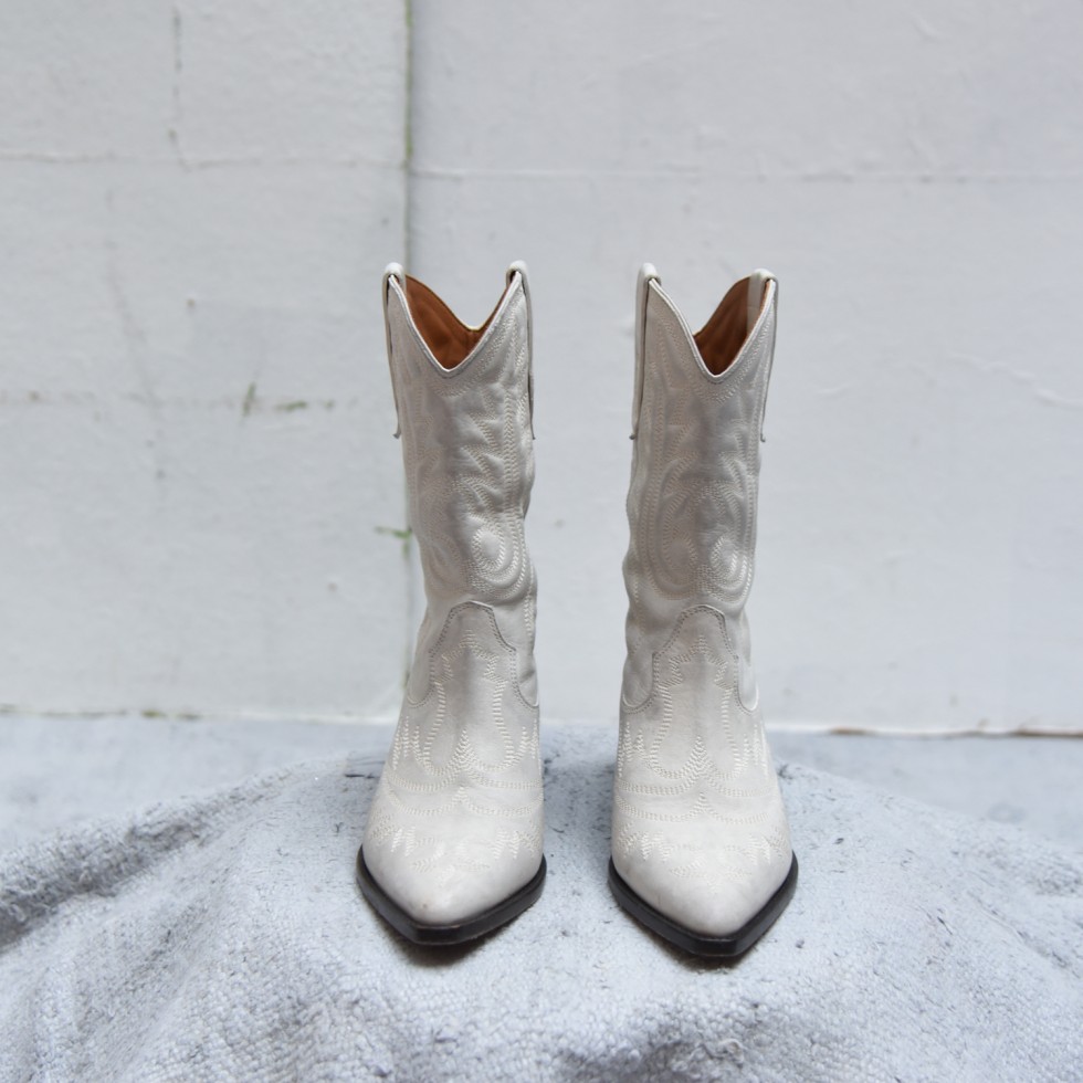 isabel marant cowboy boots white